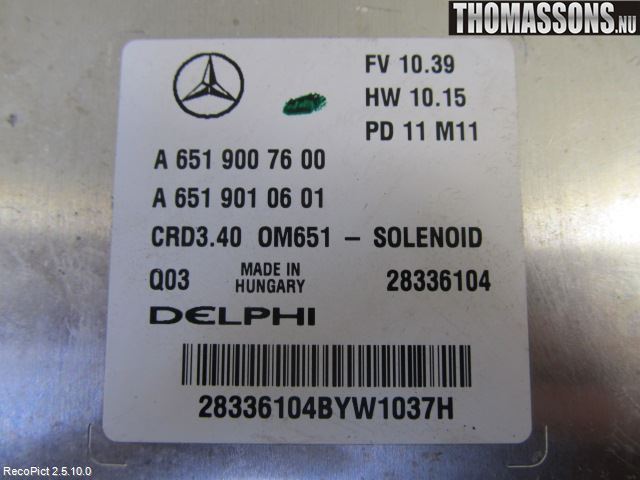 Mercedes-Benz MB B-KLASS (W246/W242) 12-19 Styreenhet Innsprøytning