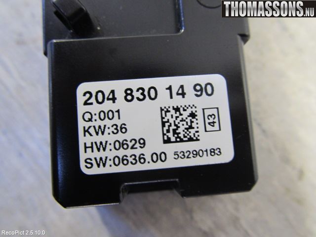 Mercedes-Benz MB GLK-KLASS (X204) 08-16 Varme Ac Betjening-Display