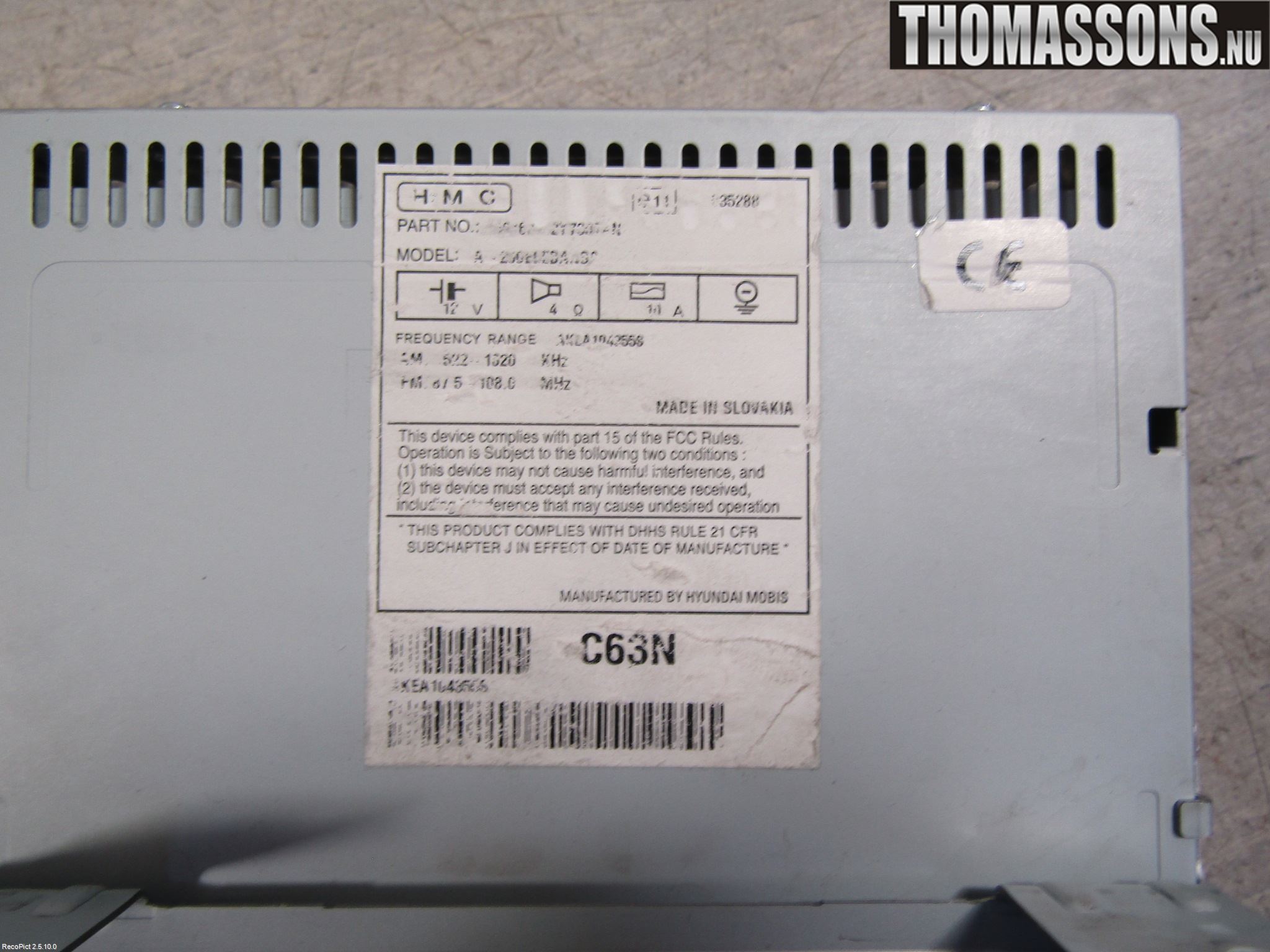 Hyundai ix35 Stereo Radio