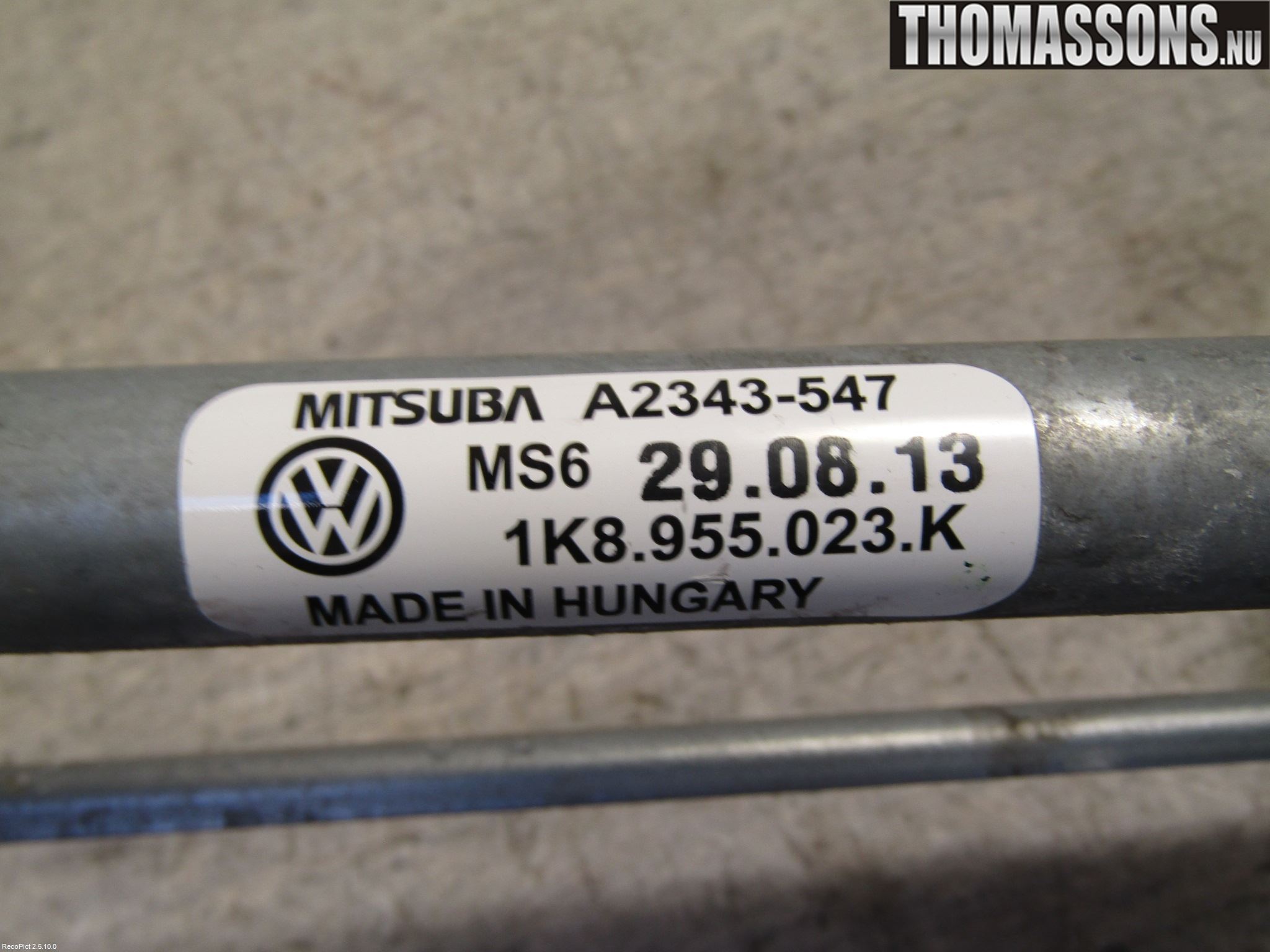 Volkswagen VW SCIROCCO 09-17 Viskermotor Frontrute