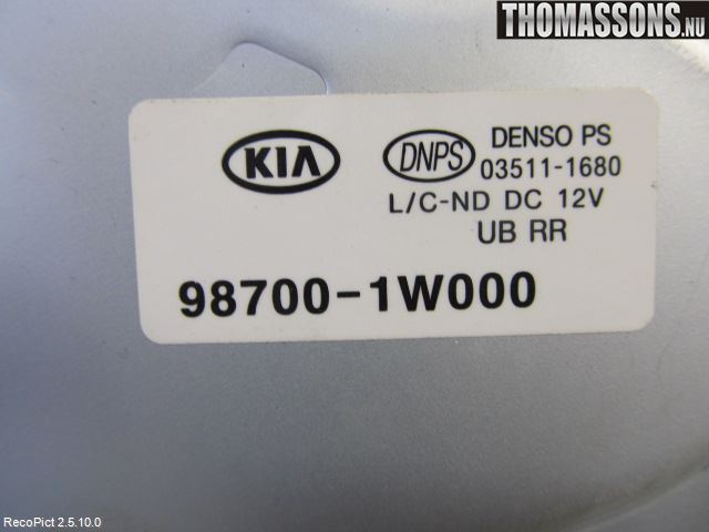 Kia RIO 12-16 Viskermotor Bakluke