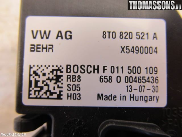 Audi A4 12-15 Varmeapparat Viftemotstand