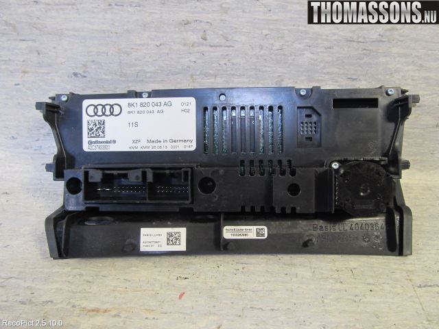 Audi A4 12-15 Varme Ac Betjening-Display
