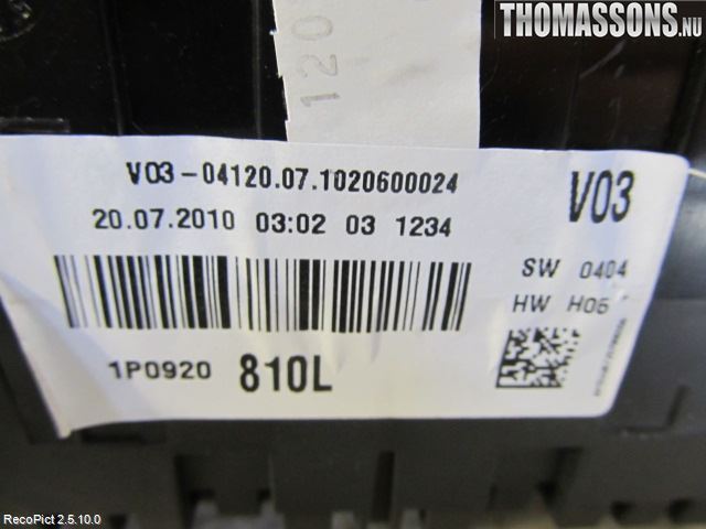 Seat ALTEA Instr Kombinert
