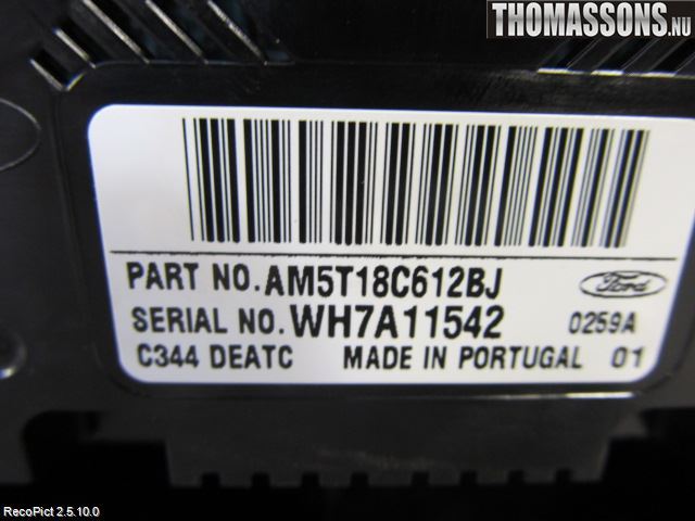 Ford C-MAX II  11-14 Varme Ac Betjening-Display