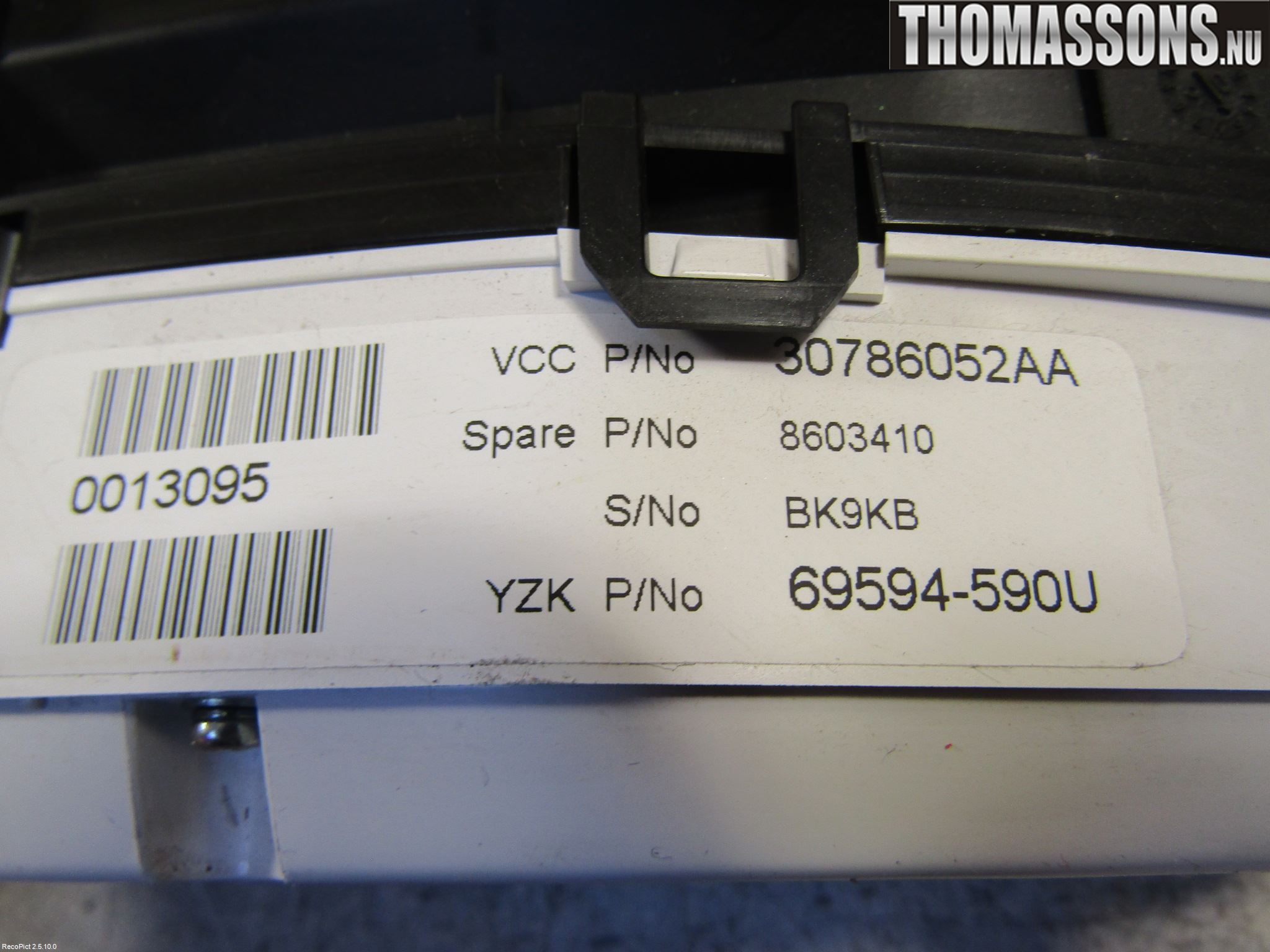 Volvo S80 07-13 Instr Kombinert
