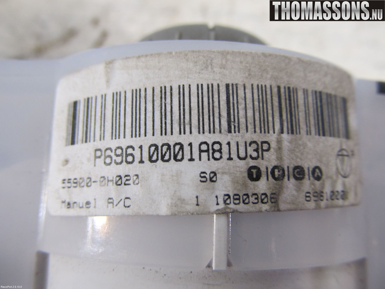 Toyota AYGO 06-14 Varme Ac Betjening-Display