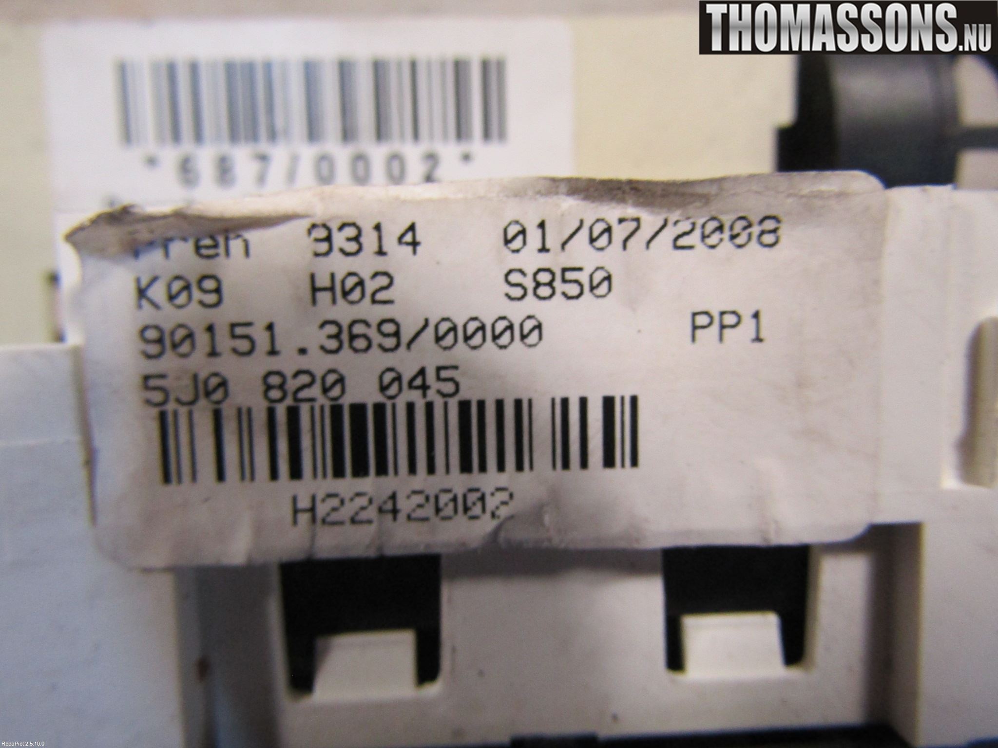 Skoda FABIA 07-14 Varme Ac Betjening-Display