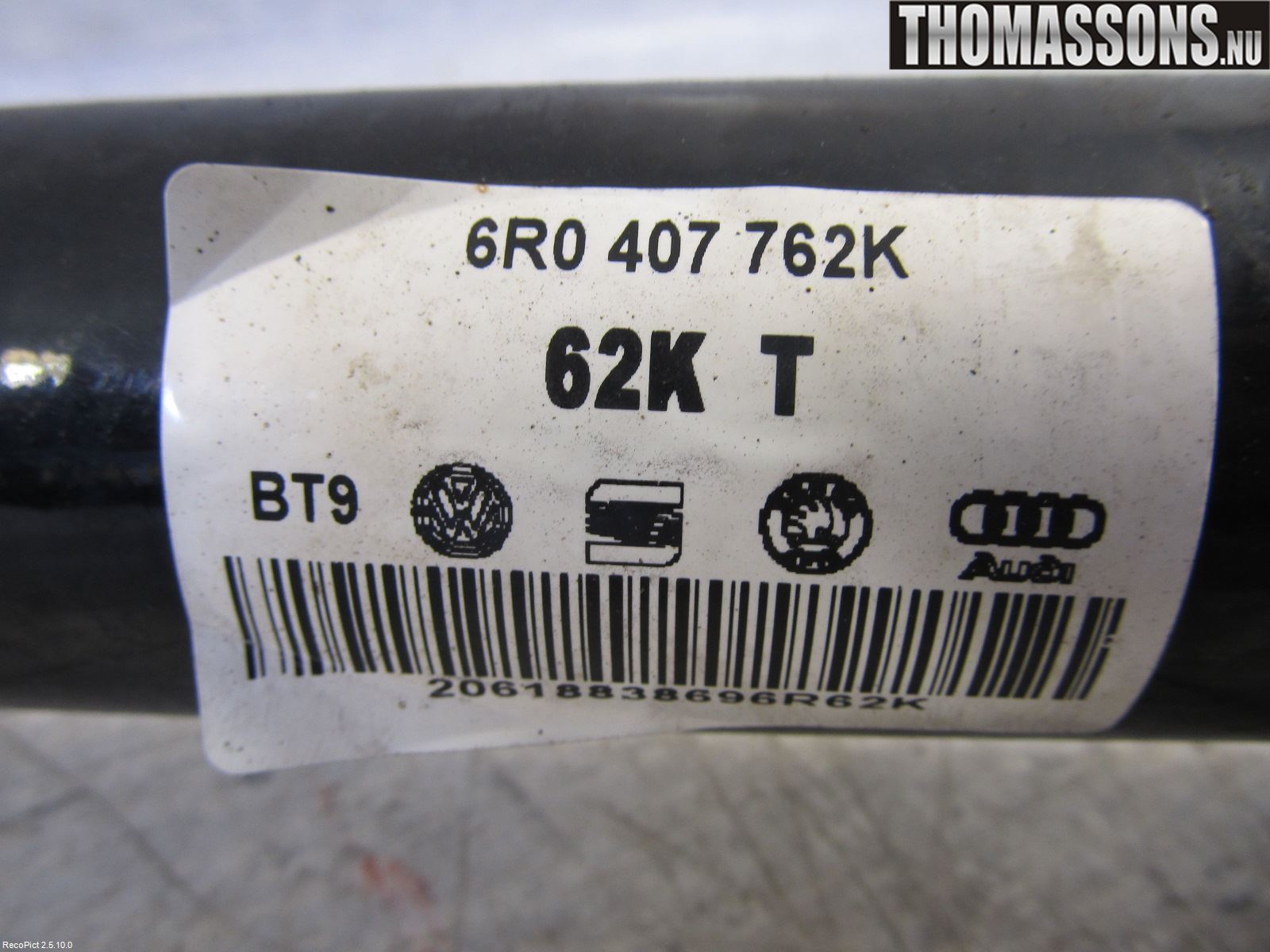 Seat IBIZA IV 08-16 Drivaksel Foran Kompl Høyre