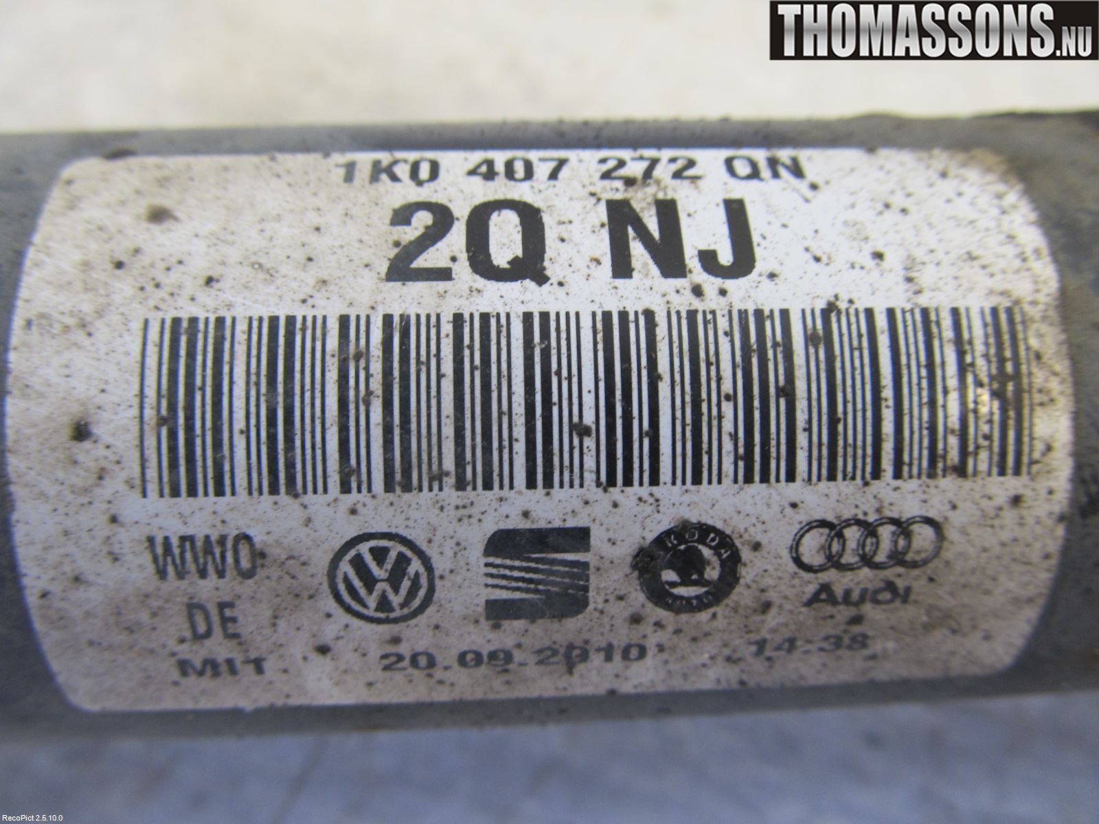 Volkswagen VW PASSAT 05-11 Drivaksel Foran Kompl Høyre