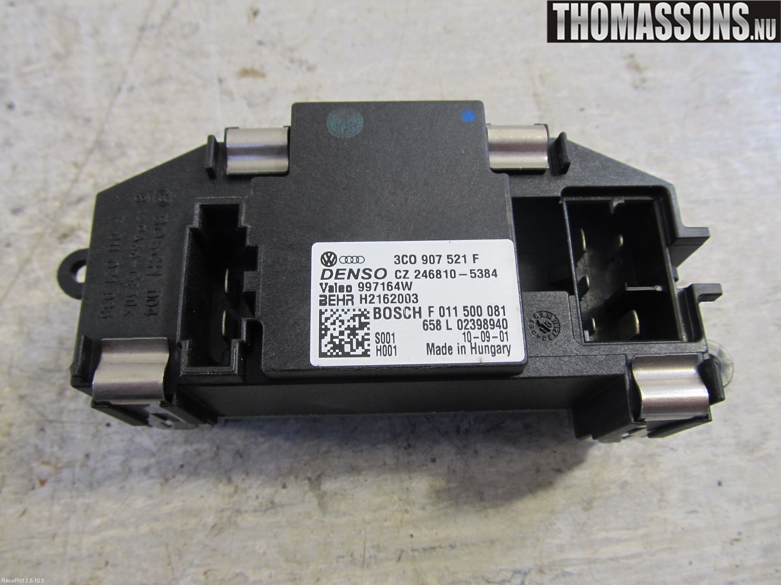 Volkswagen VW PASSAT 05-11 Varmeapparat Viftemotstand