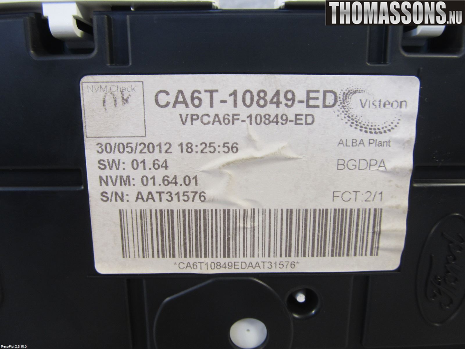 Ford FIESTA 09-12 Instr Kombinert