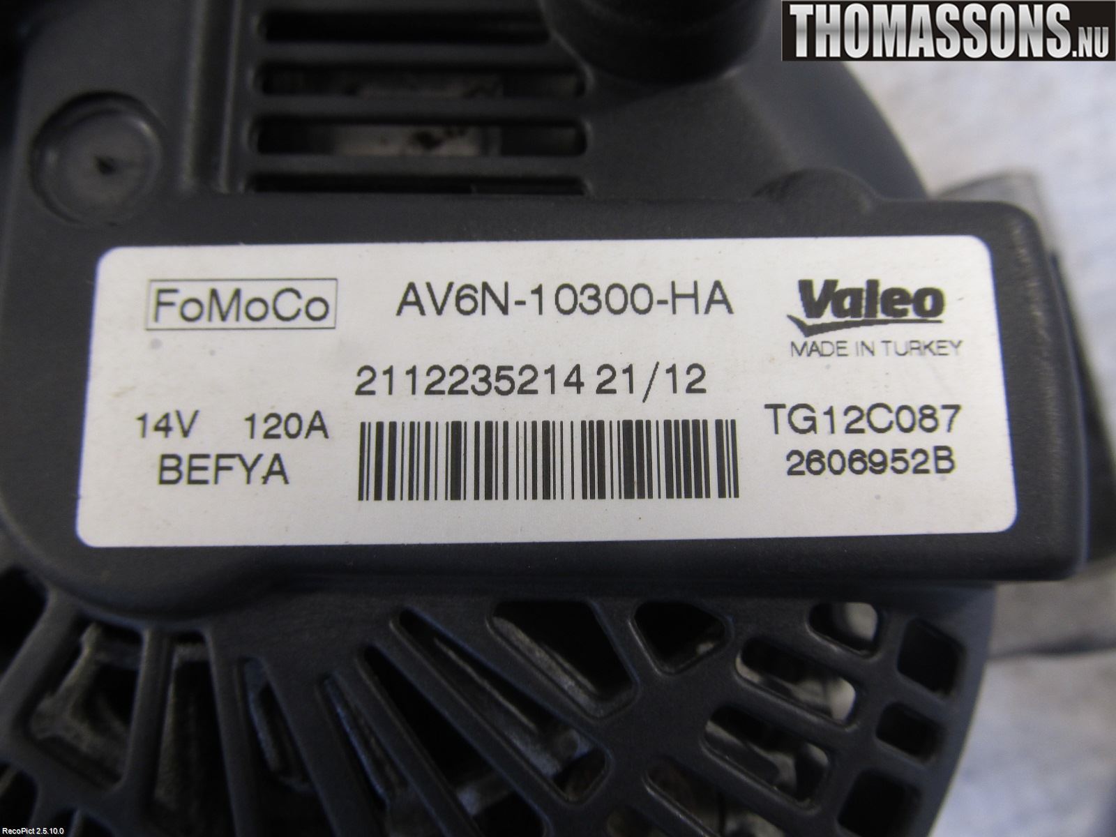 Ford FIESTA 09-12 Dynamo