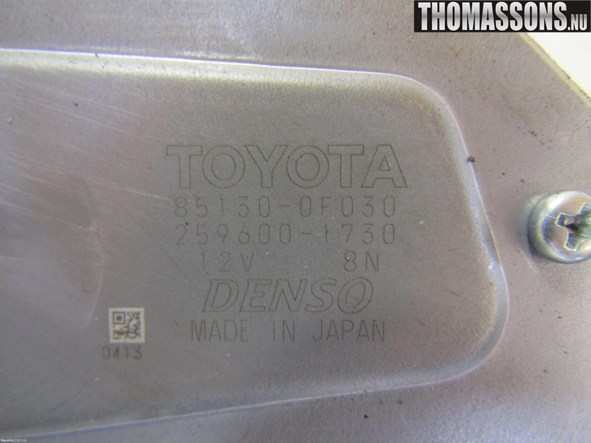 Toyota VERSO 09-18 Viskermotor Bakluke