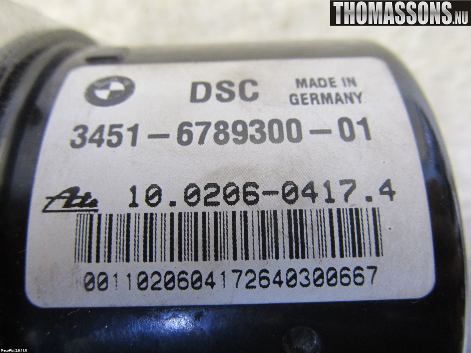 BMW 3 E90/91 SED/TOU 05-12 Abs Hydraulikkaggregat