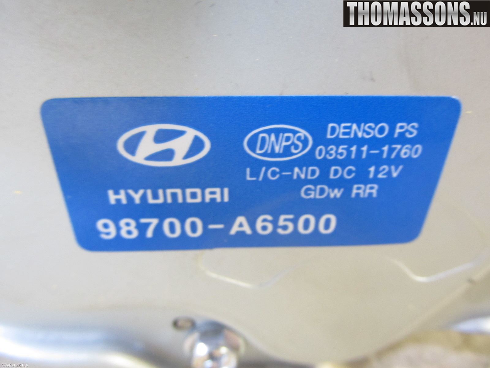 Hyundai i30 GD 13-17 Viskermotor Bakluke