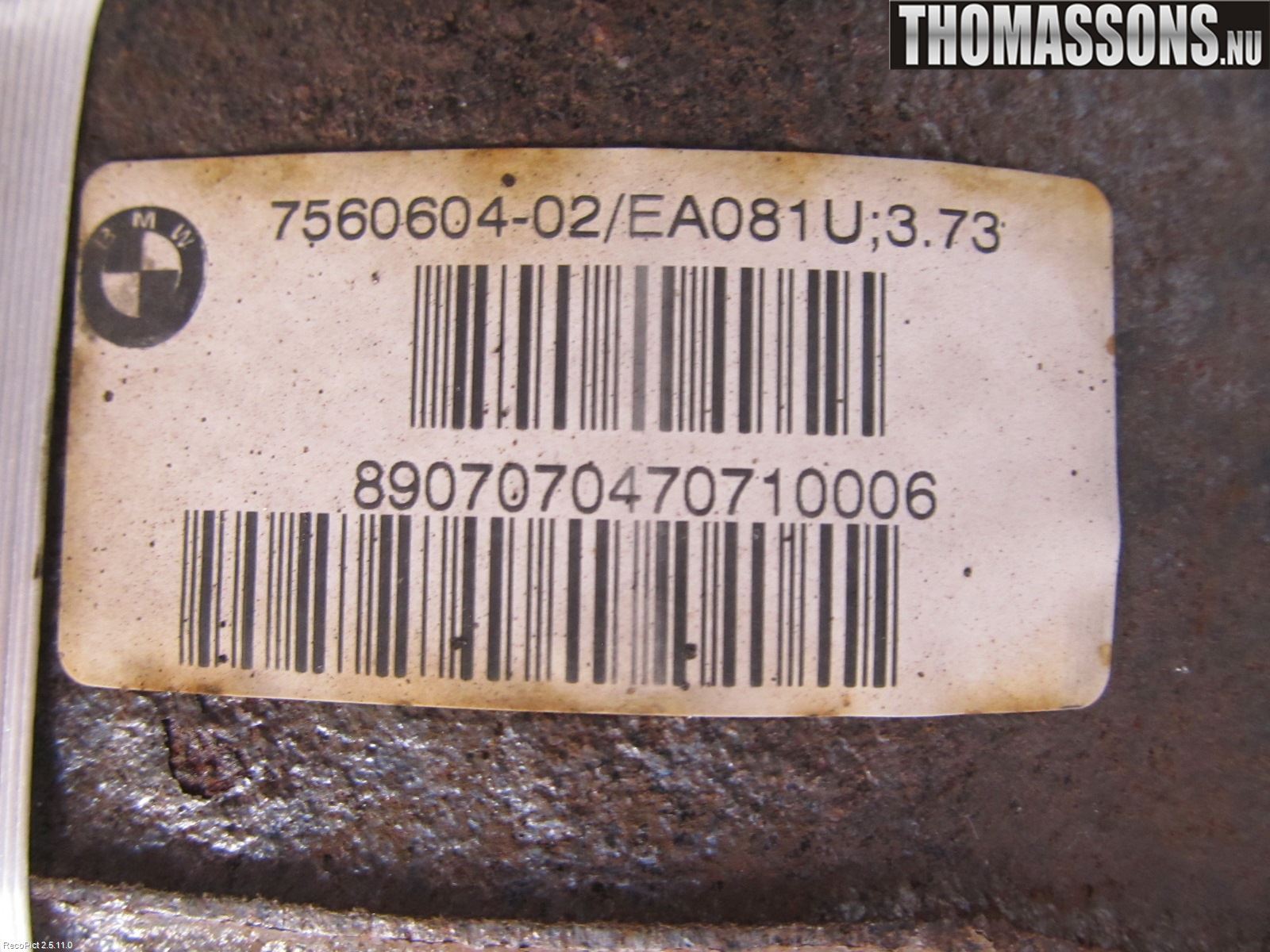 BMW 5 E60/61 Sed/Tou 02-10 Bakaksel Kardang Bak -Diff