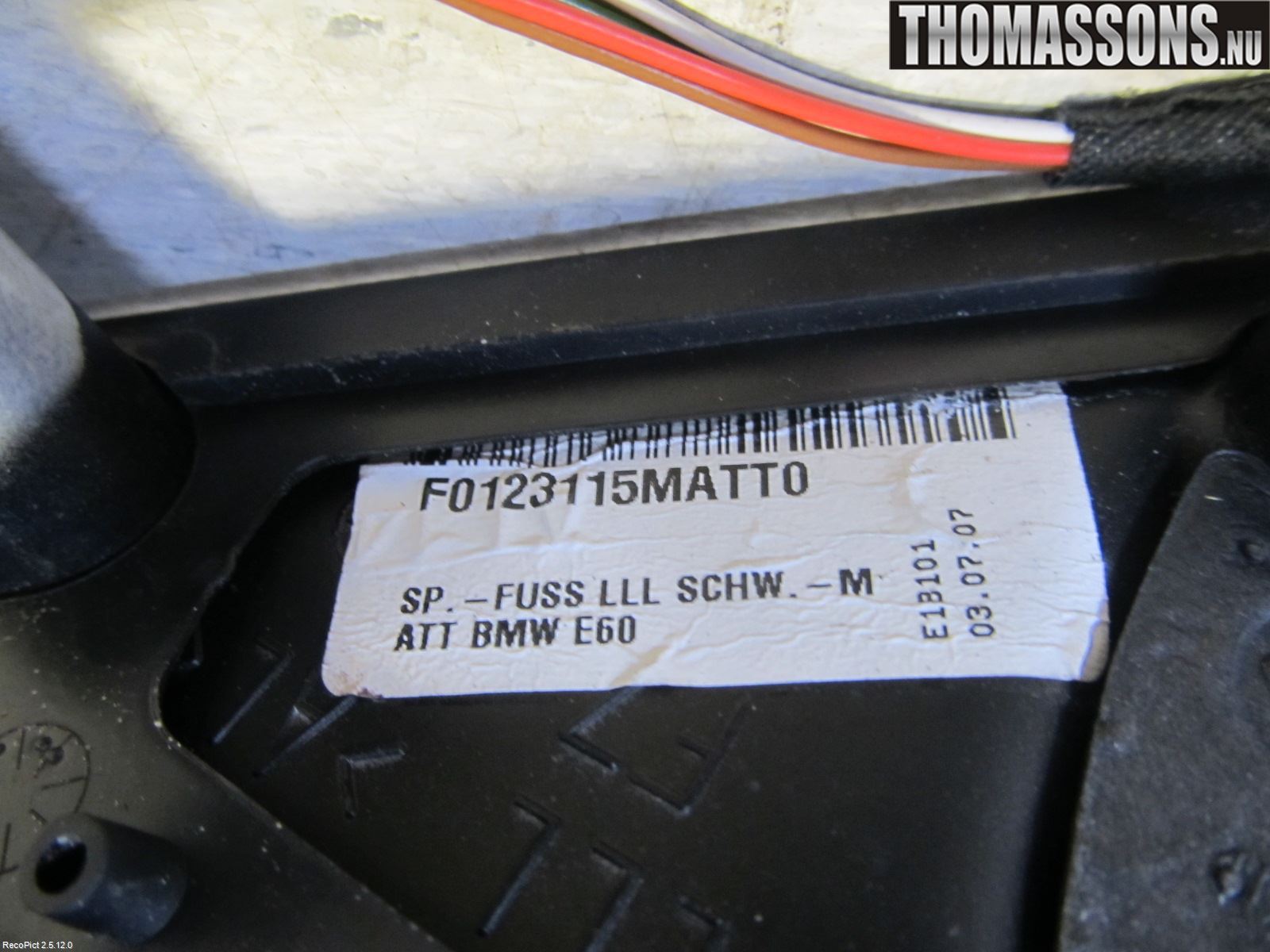 BMW 5 E60/61 Sed/Tou 02-10 Speil V M-El Justering