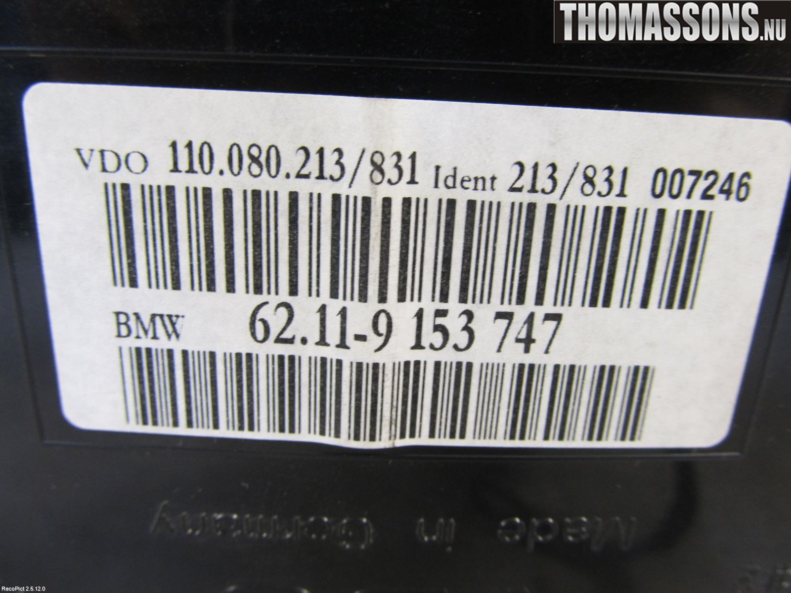 BMW 5 E60/61 Sed/Tou 02-10 Instr Kombinert
