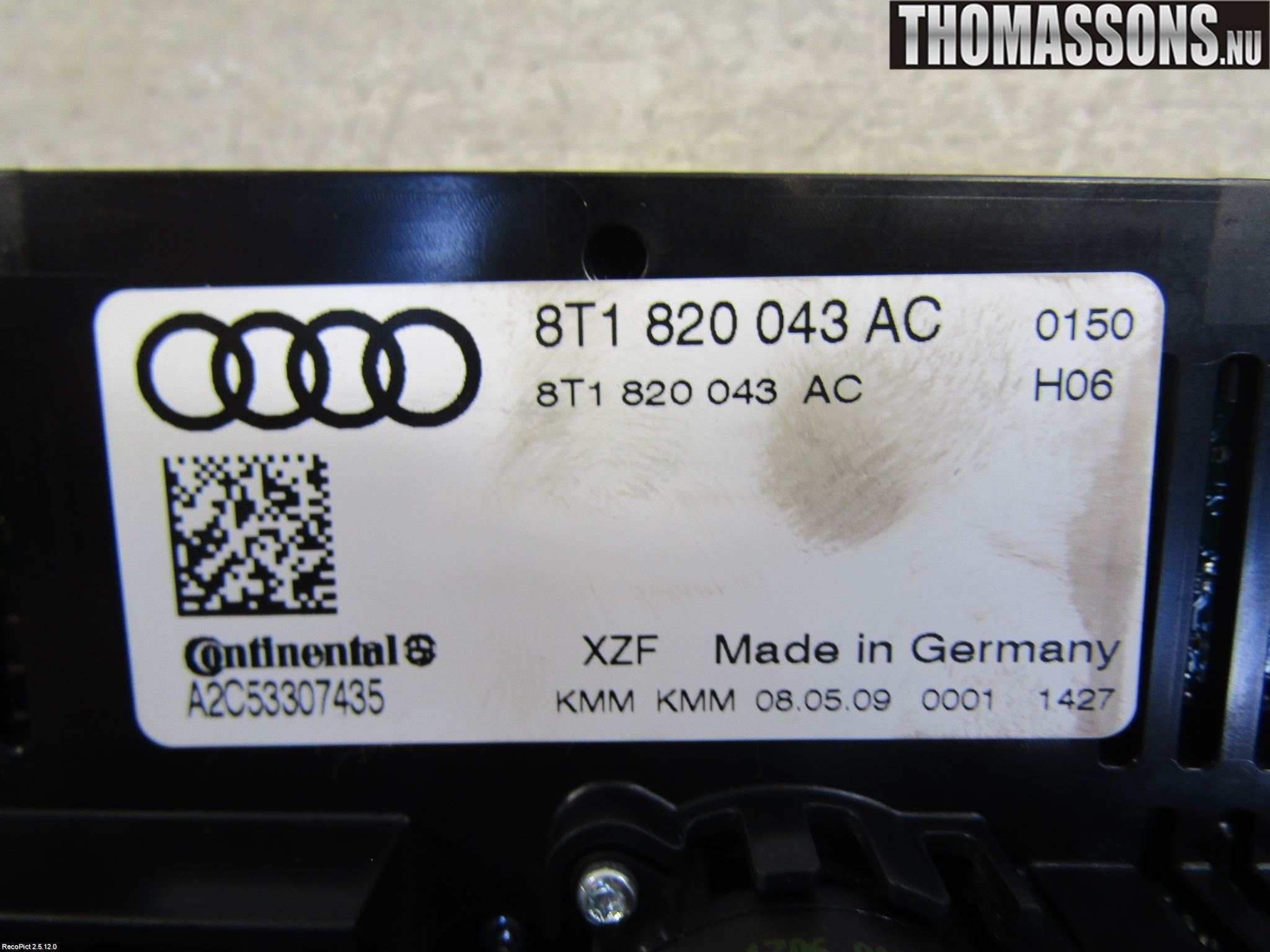 Audi A4/S4 08-11 Varme Ac Betjening-Display