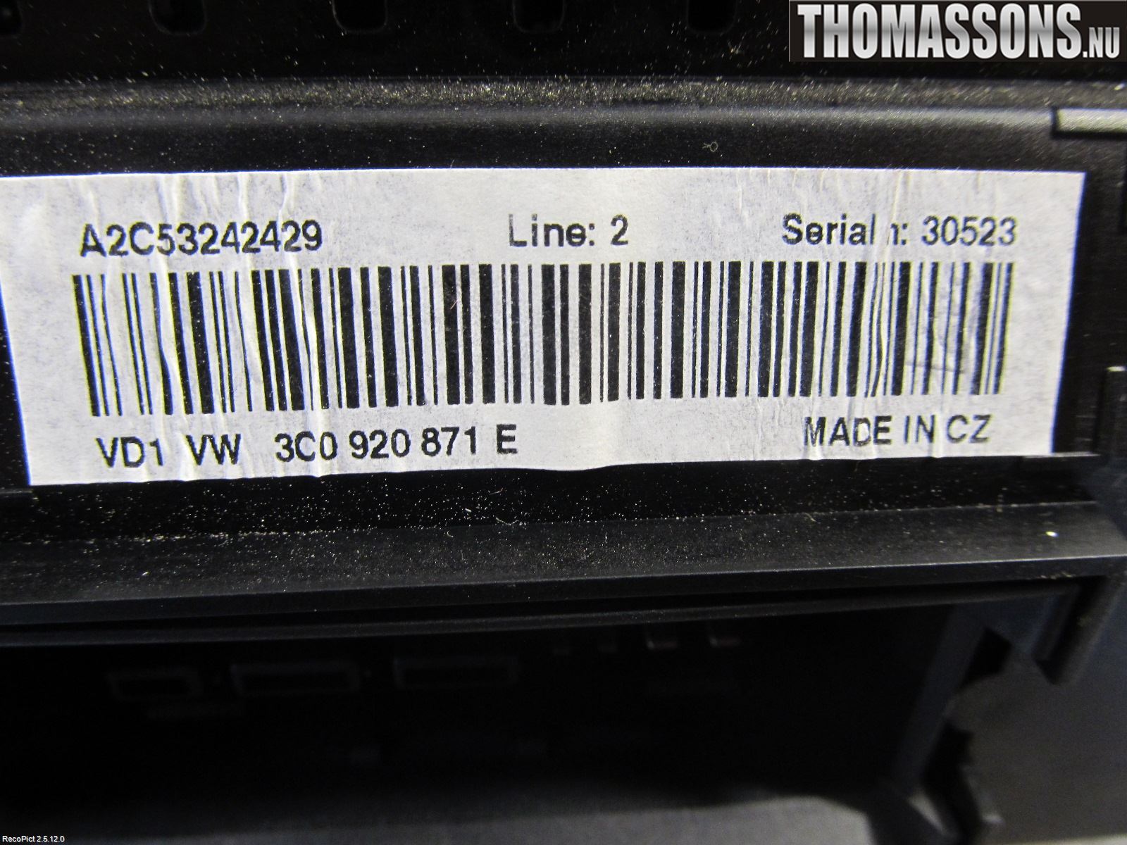 Volkswagen VW PASSAT 05-11 Instr Kombinert