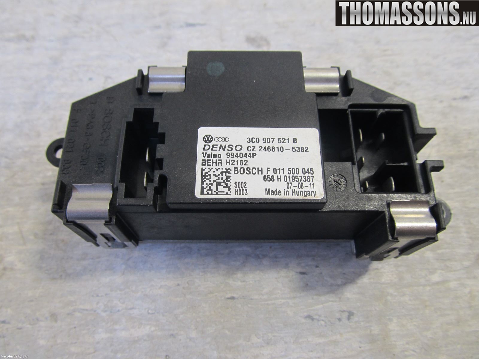 Volkswagen VW PASSAT 05-11 Varmeapparat Viftemotstand
