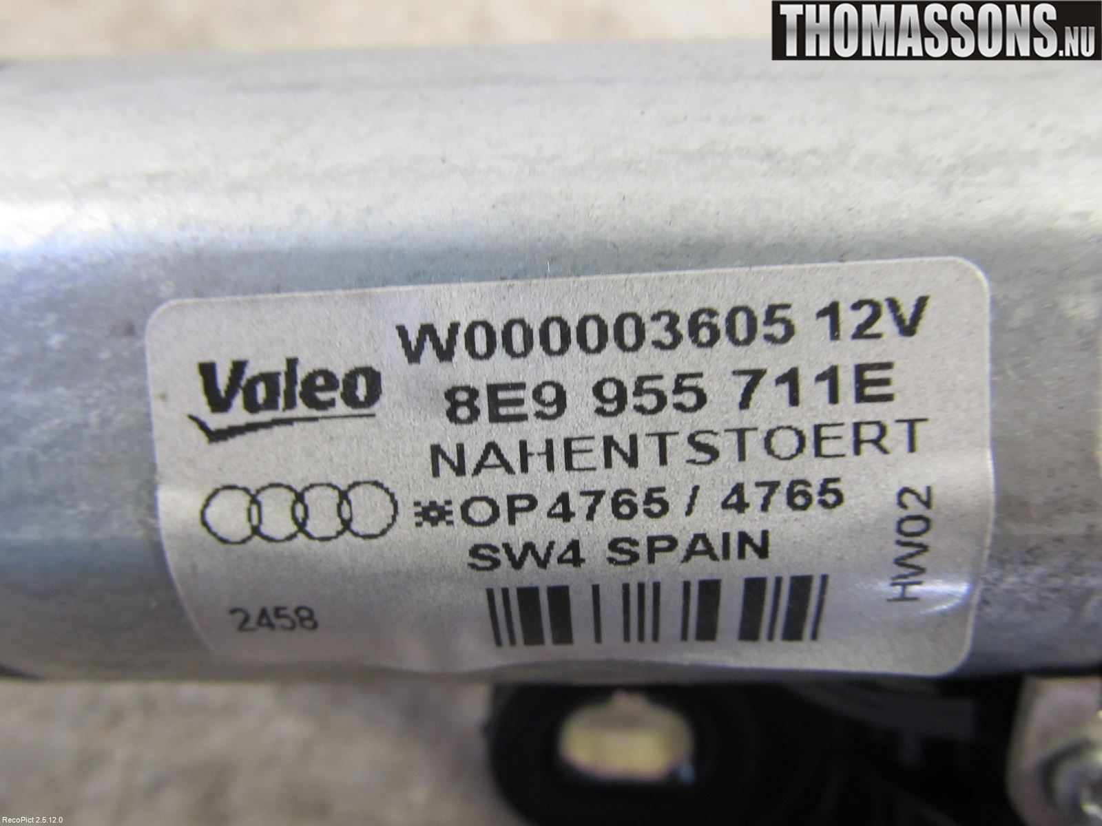 Audi Q5 09-16 Viskermotor Bakluke