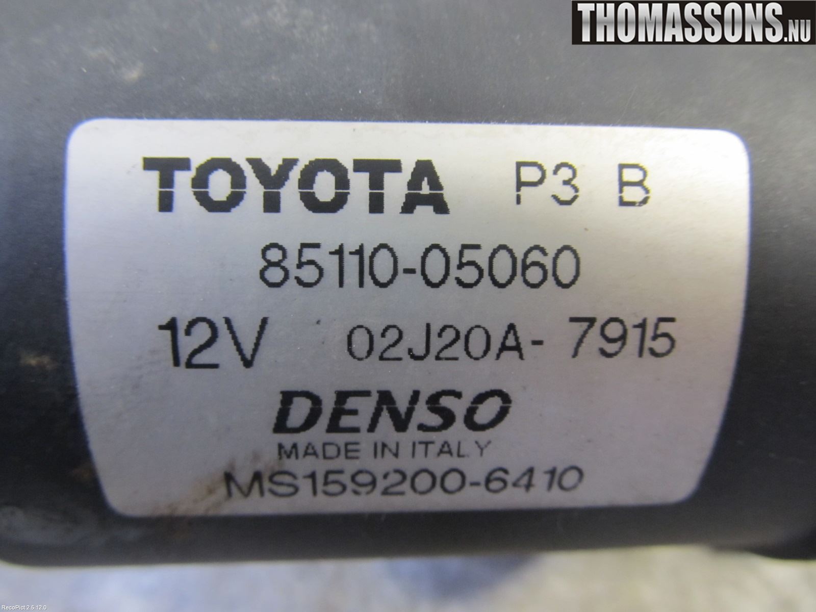 Toyota AVENSIS 07-08 Viskermotor Frontrute