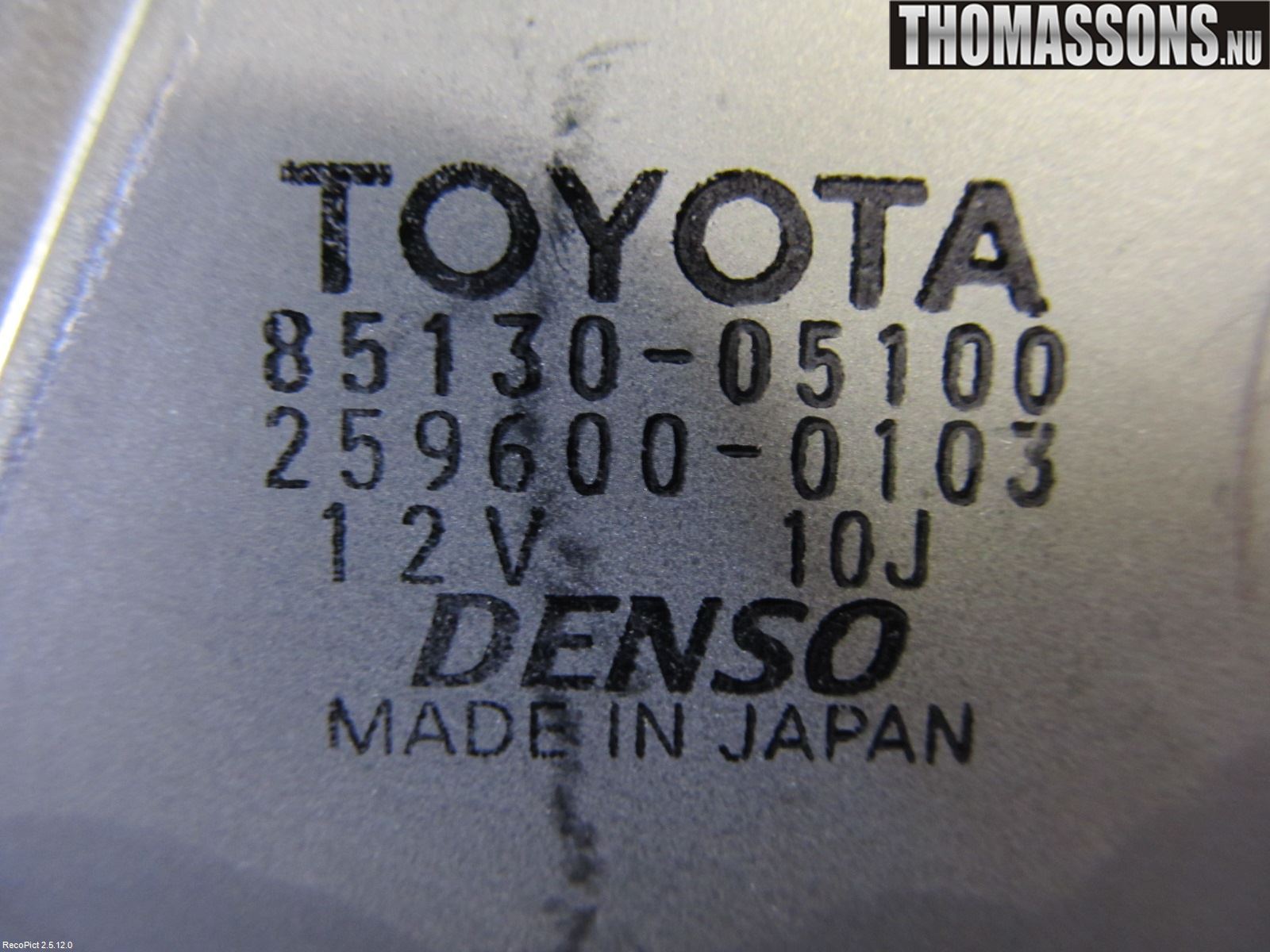 Toyota AVENSIS 07-08 Viskermotor Bakluke