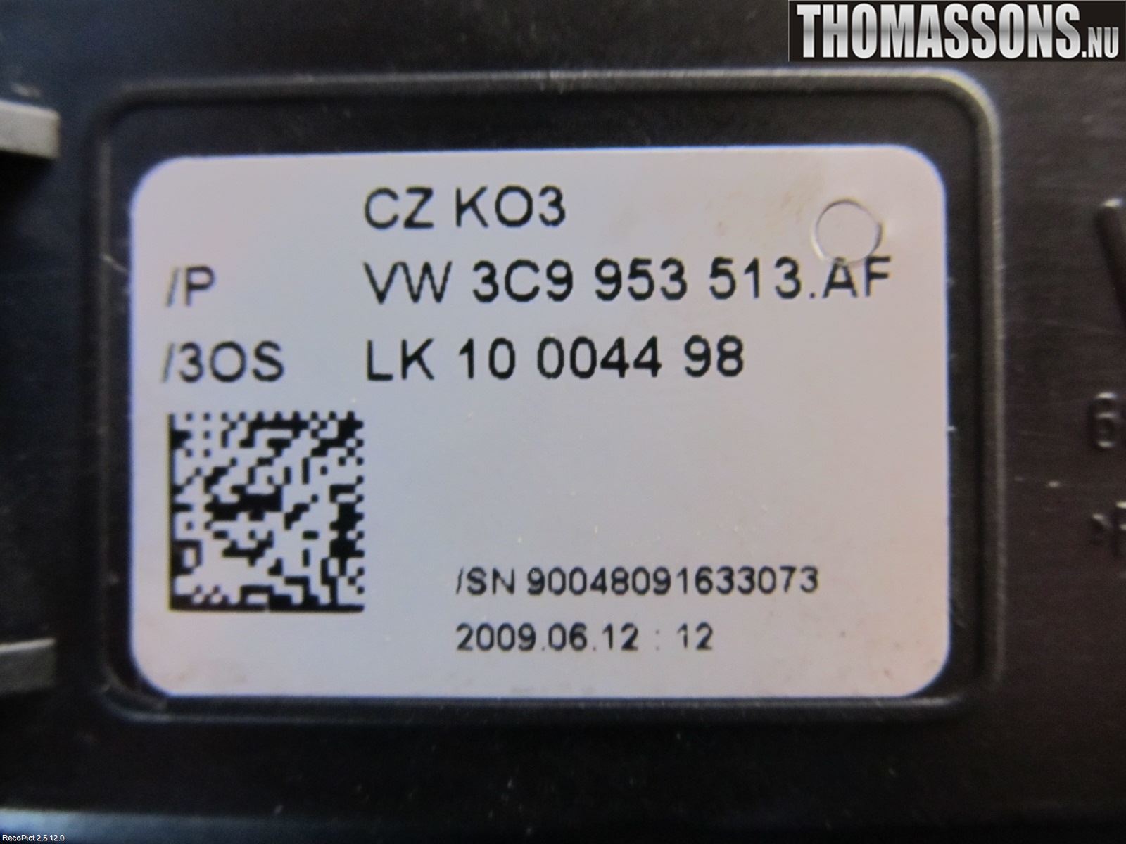 Volkswagen VW PASSAT 05-11 Bryter Ratt Kombi H Og V