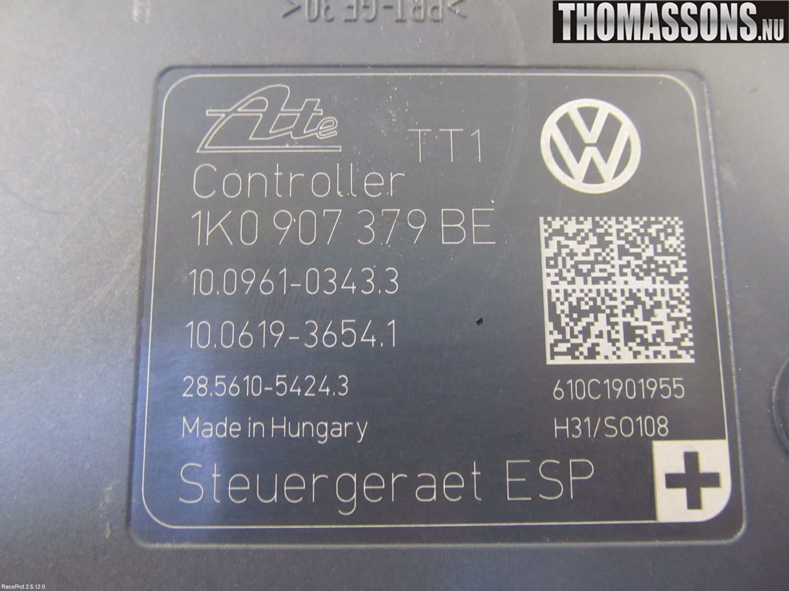 Volkswagen VW GOLF VI 09-13 Abs Hydraulikkaggregat