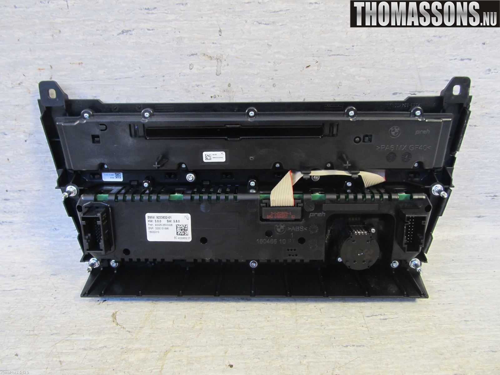 BMW 5 F10/F11/F18 09-17 Varme Ac Betjening-Display
