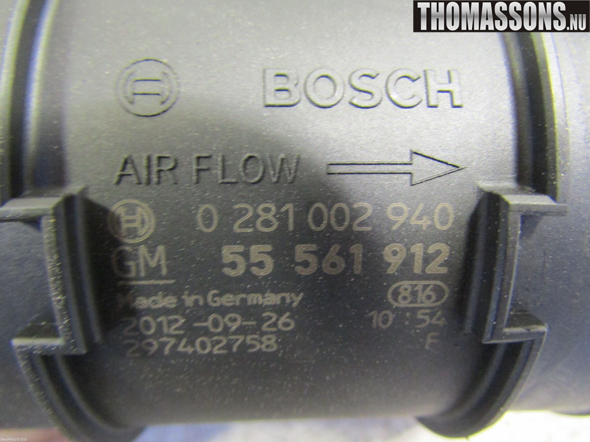Opel ASTRA J 10-15 Inns Luftmassemåler