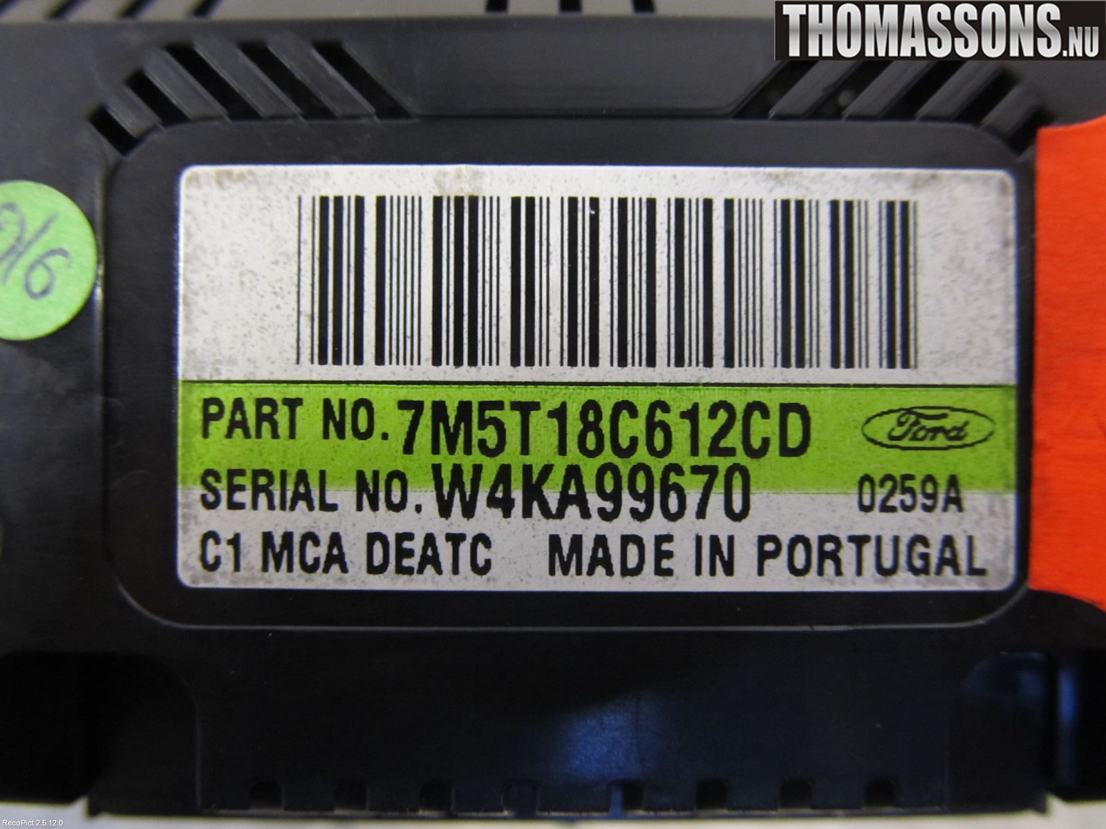 Ford FOCUS 08-11 Varme Ac Betjening-Display