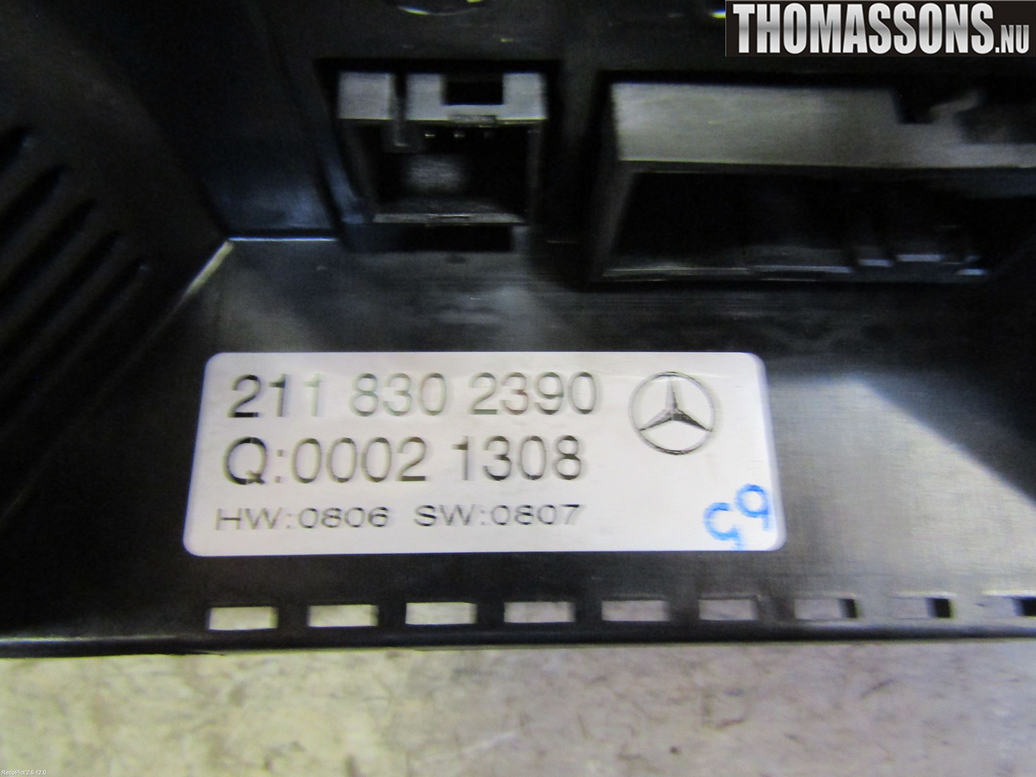 Mercedes-Benz MB E-KLASS (W211) 02-09 Varme Ac Betjening-Display