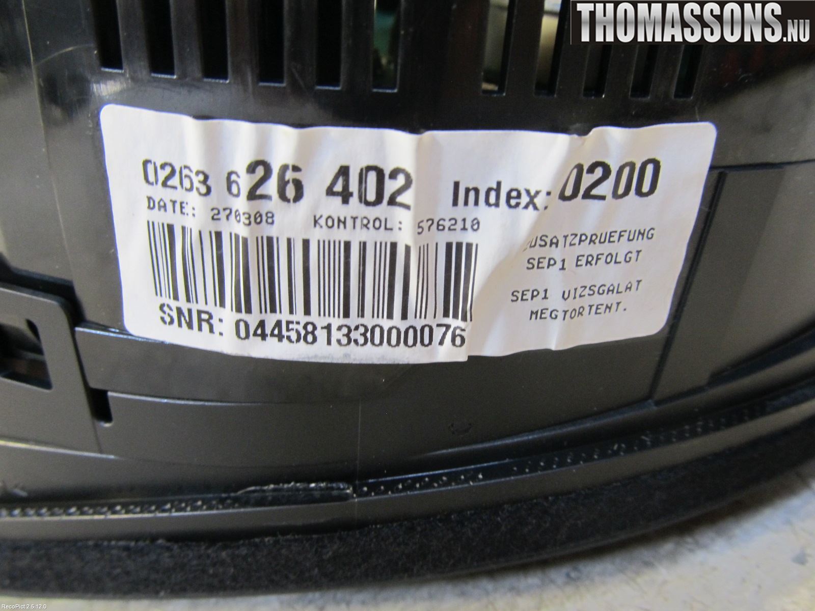 Audi A4/S4 05-07 Instr Kombinert