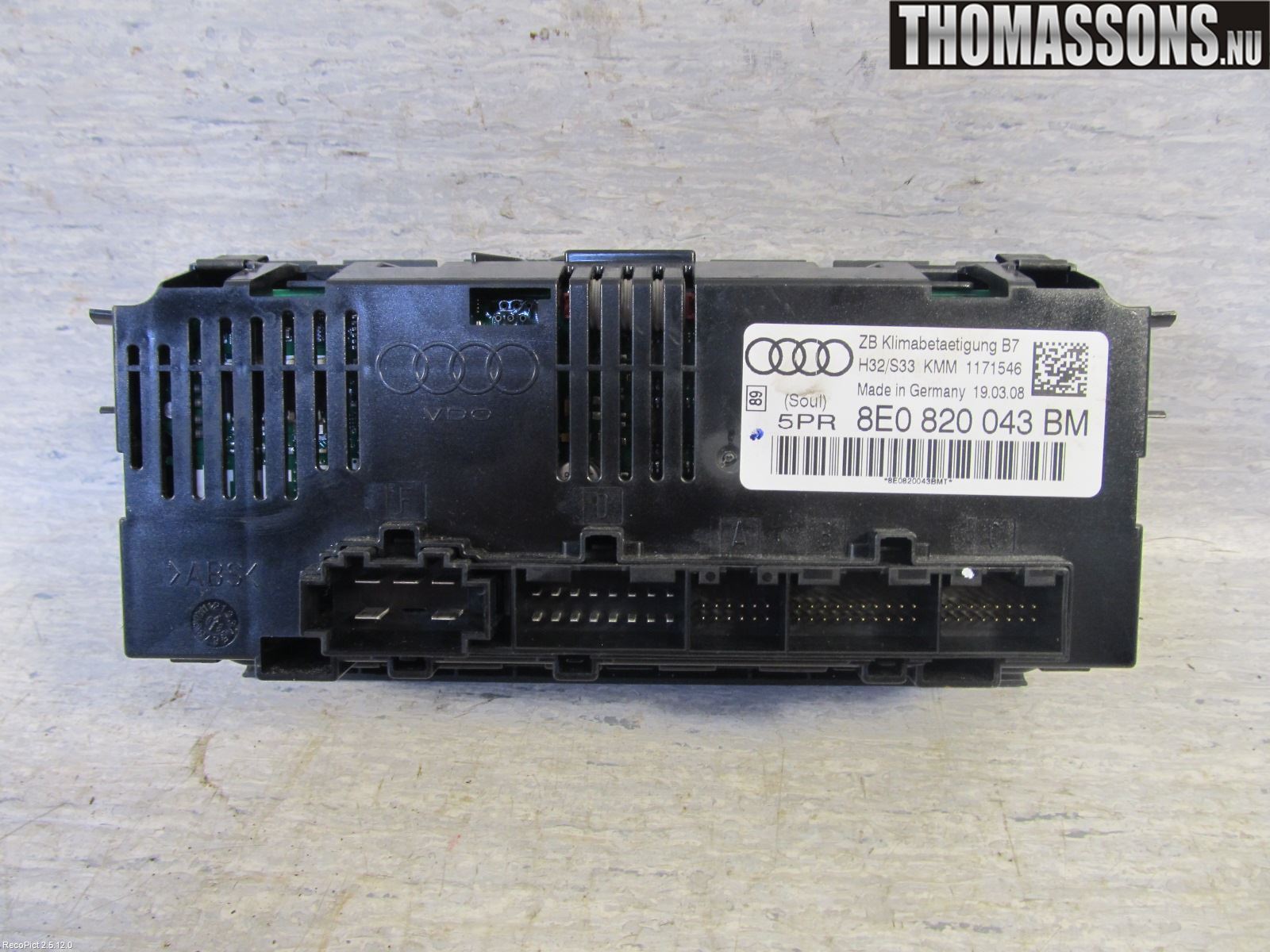 Audi A4/S4 05-07 Varme Ac Betjening-Display