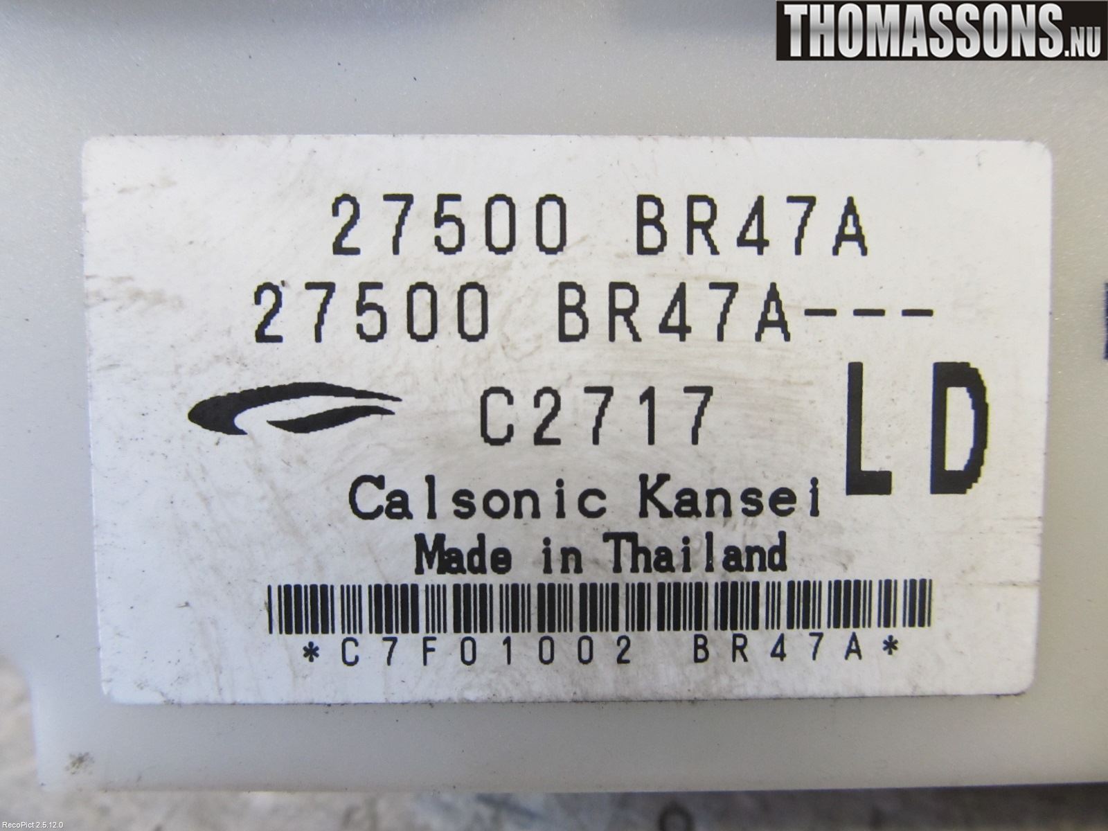 Nissan QASHQAI+2  10-14 Varme Ac Betjening-Display