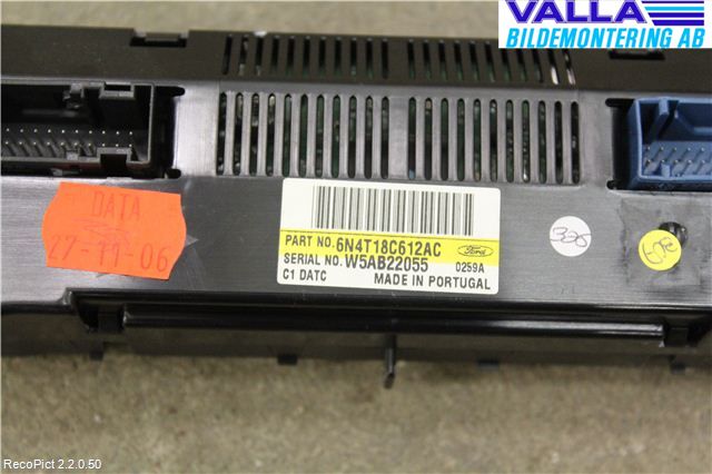 Ford FOCUS     04-07 Varme Ac Betjening-Display