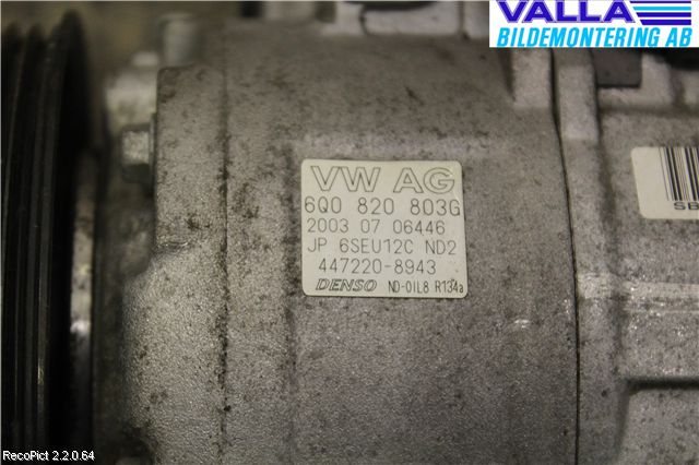 Skoda FABIA 99-07 Varme Ac Kompressor