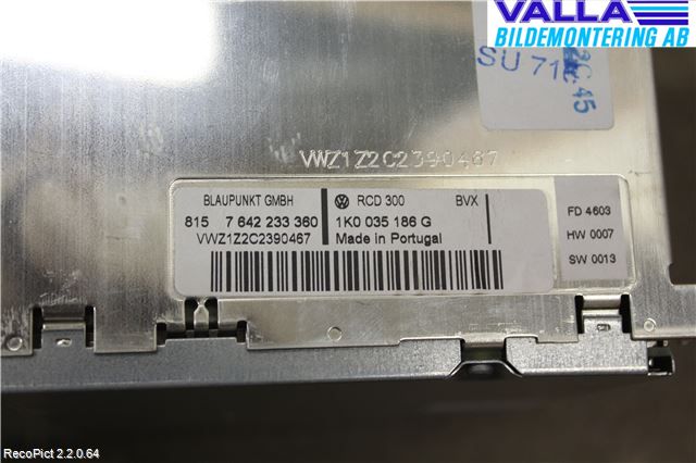 Volkswagen VW GOLF V 04-09 Stereo Radio Med Cd