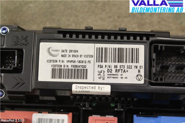 Peugeot 407 Varme Ac Betjening-Display
