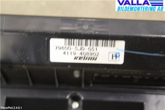 Honda FR-V Varme Ac Betjening-Display