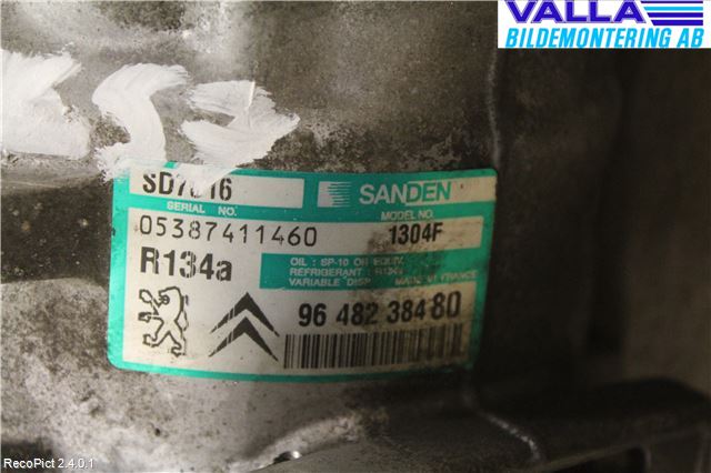 Citroen C5     05-08 Varme Ac Kompressor
