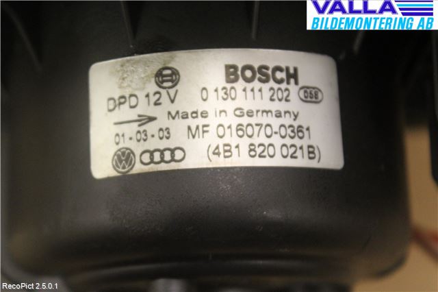 Audi ALLROAD 01-05 Varmeapparat Viftemotor