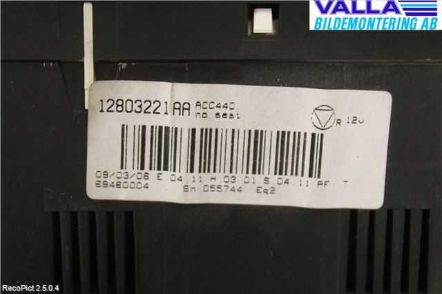 Saab 9-3 VER 2 Varme Ac Betjening-Display