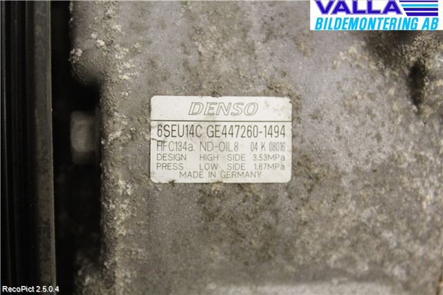 Toyota AURIS 07-09 Varme Ac Kompressor
