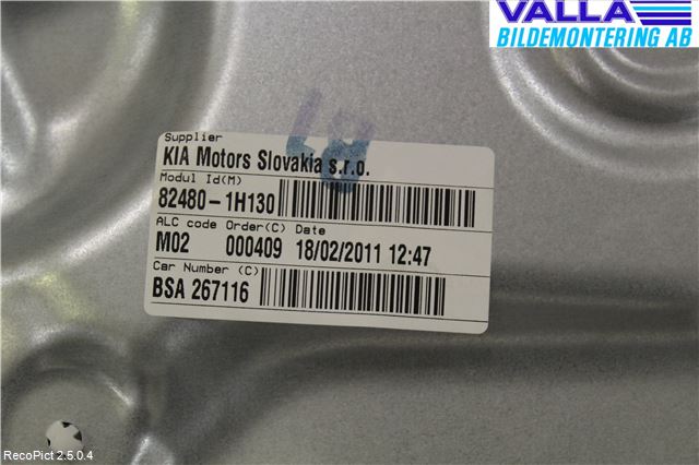 Kia CEED 06-12 Vindusheis