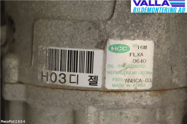 Kia CEED 06-12 Varme Ac Kompressor