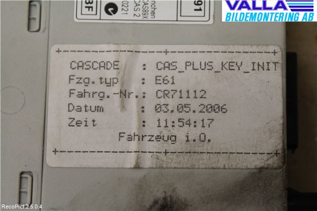 BMW 5 E60/61 Sed/Tou 02-10 Styreenhet Øvrig